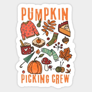 Pumpkin Picking Crew Sticker